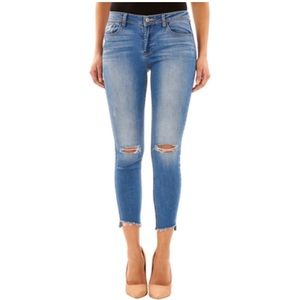 Kensie Jeans Slanted Hem Ankle Crop Jeans sz10